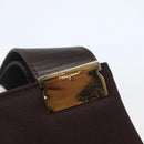 Salvatore Ferragamo Tote Bag Canvas Brown Gold Auth 143220-14