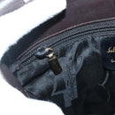 Salvatore Ferragamo Tote Bag Canvas Brown Gold Auth 143220-16