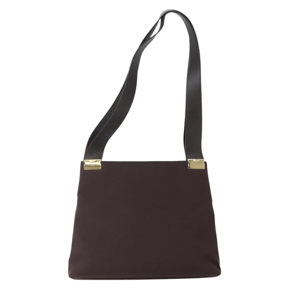 Salvatore Ferragamo Tote Bag Canvas Brown Gold Auth 143220