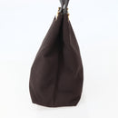 Salvatore Ferragamo Tote Bag Canvas Brown Gold Auth 143220-4