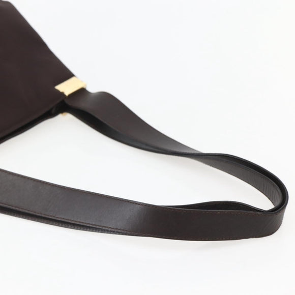 Salvatore Ferragamo Tote Bag Canvas Brown Gold Auth 143220