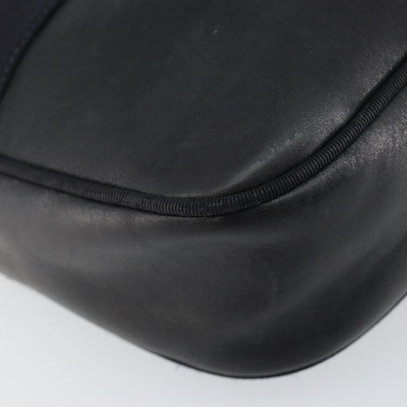 Salvatore Ferragamo Vala Shoulder Bag Leather Navy Gold Auth 143221