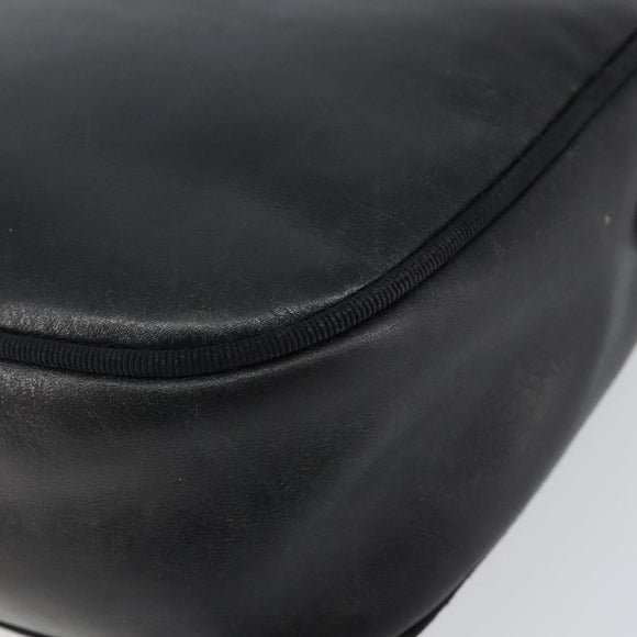 Salvatore Ferragamo Vala Shoulder Bag Leather Navy Gold Auth 143221