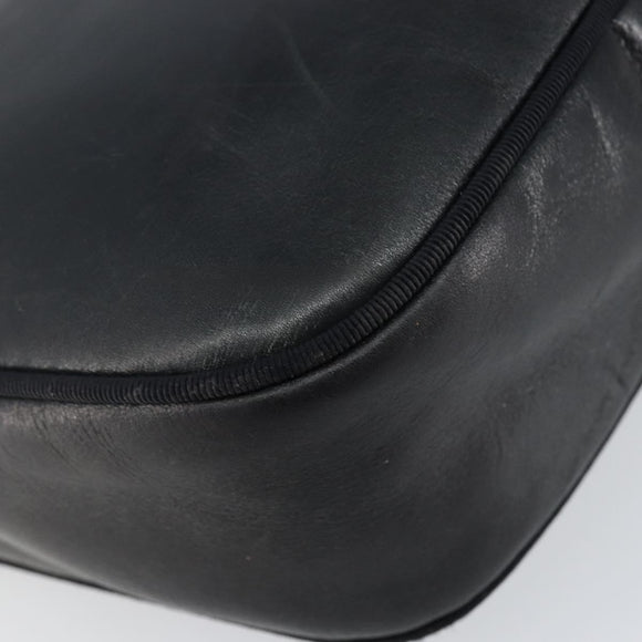 Salvatore Ferragamo Vala Shoulder Bag Leather Navy Gold Auth 143221