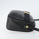 Salvatore Ferragamo Vala Shoulder Bag Leather Navy Gold Auth 143221-4