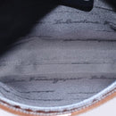 Salvatore Ferragamo Chain Vala Shoulder Bag Enamel Brown Silver Auth 143223-11