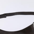 Salvatore Ferragamo Chain Vala Shoulder Bag Enamel Brown Silver Auth 143223-8