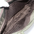 PRADA Tote Bag Nylon Khaki Silver Auth 143224-24