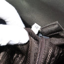 PRADA Tote Bag Nylon Khaki Silver Auth 143224-12
