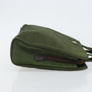PRADA Tote Bag Nylon Khaki Silver Auth 143224-3