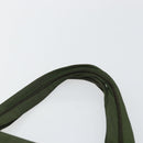 PRADA Tote Bag Nylon Khaki Silver Auth 143224-8