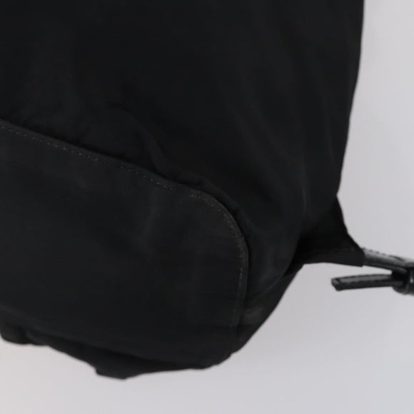 PRADA Backpack Nylon Black Silver Auth 143225