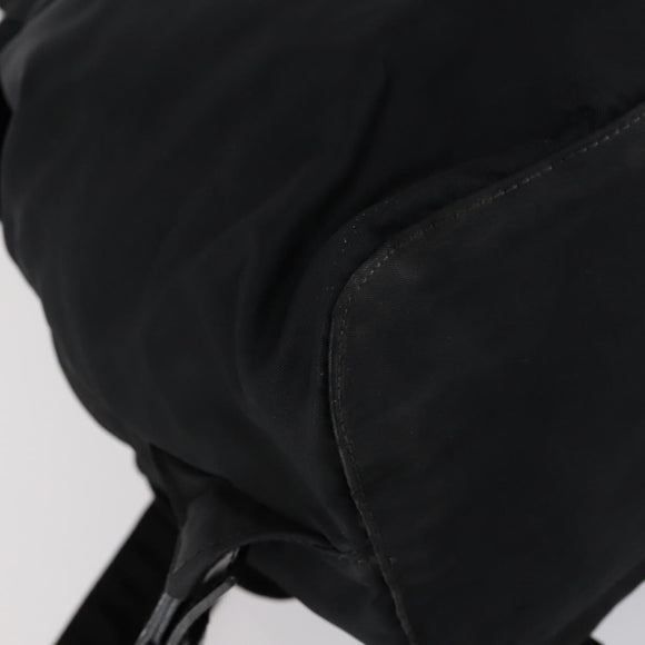 PRADA Backpack Nylon Black Silver Auth 143225