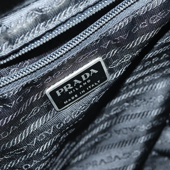 PRADA Backpack Nylon Black Silver Auth 143225