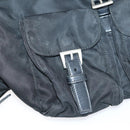 PRADA Backpack Nylon Black Silver Auth 143225-25