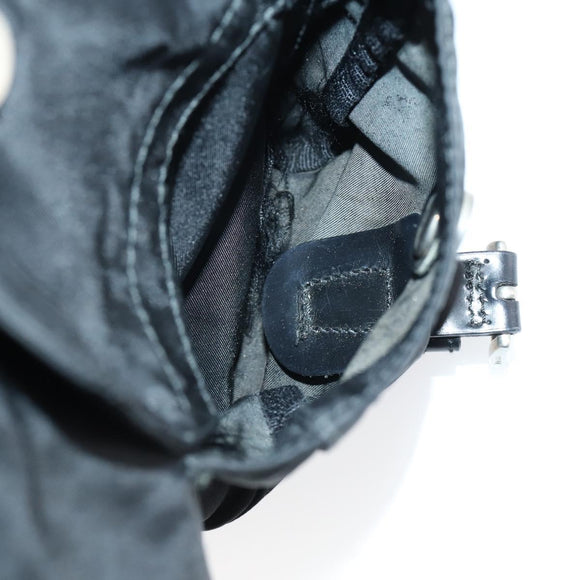 PRADA Backpack Nylon Black Silver Auth 143225