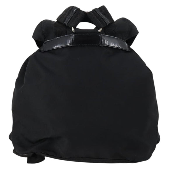 PRADA Backpack Nylon Black Silver Auth 143225
