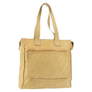 FENDI Zucca Canvas Hand Bag Yellow Gold Auth 143226-1