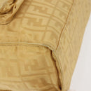 FENDI Zucca Canvas Hand Bag Yellow Gold Auth 143226-10