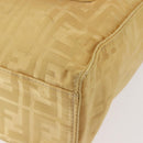 FENDI Zucca Canvas Hand Bag Yellow Gold Auth 143226-11