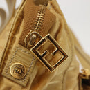 FENDI Zucca Canvas Hand Bag Yellow Gold Auth 143226-14