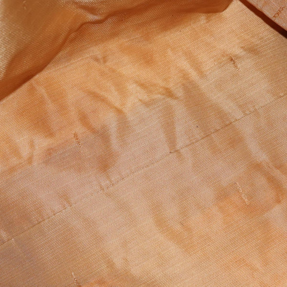 FENDI Zucca Canvas Hand Bag Yellow Gold Auth 143226