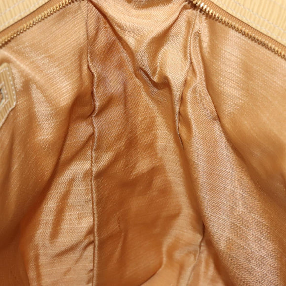 FENDI Zucca Canvas Hand Bag Yellow Gold Auth 143226