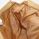 FENDI Zucca Canvas Hand Bag Yellow Gold Auth 143226-18