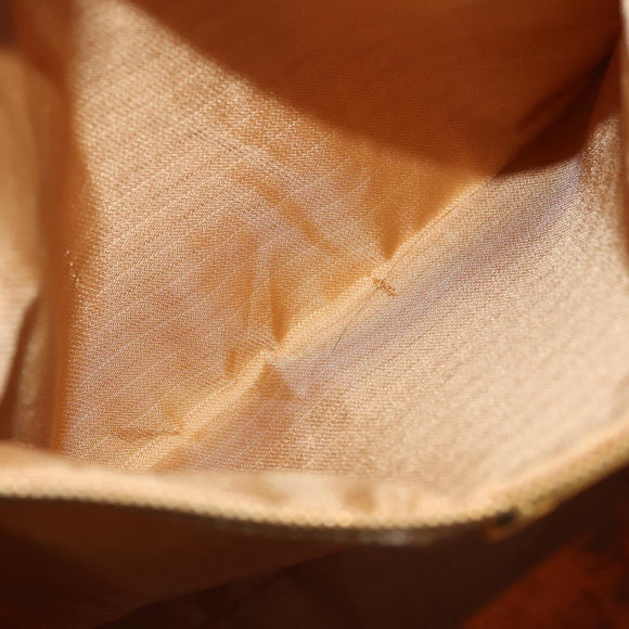 FENDI Zucca Canvas Hand Bag Yellow Gold Auth 143226