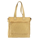 FENDI Zucca Canvas Hand Bag Yellow Gold Auth 143226-2
