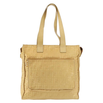 FENDI Zucca Canvas Hand Bag Yellow Gold Auth 143226 - 0