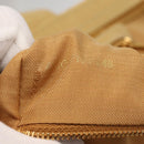 FENDI Zucca Canvas Hand Bag Yellow Gold Auth 143226-20