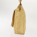 FENDI Zucca Canvas Hand Bag Yellow Gold Auth 143226-4