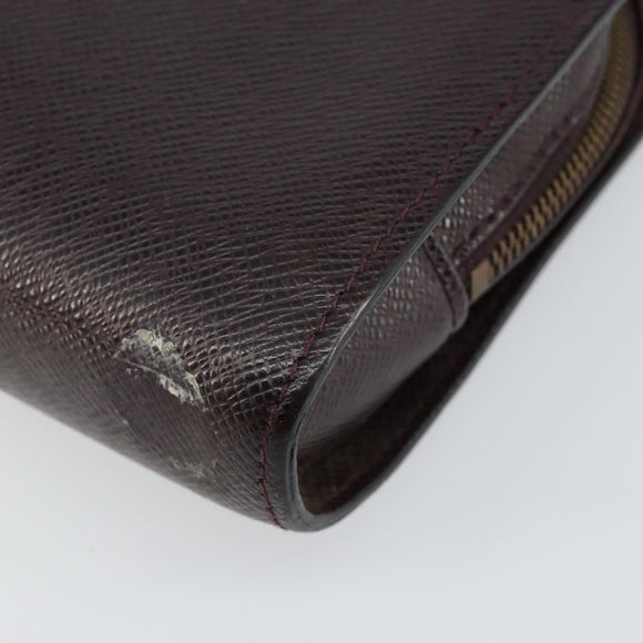 LOUIS VUITTON Taiga Baikal Clutch Bag Acajou M30186 LV Auth 143227