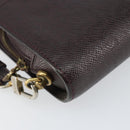 LOUIS VUITTON Taiga Baikal Clutch Bag Acajou M30186 LV Auth 143227-17