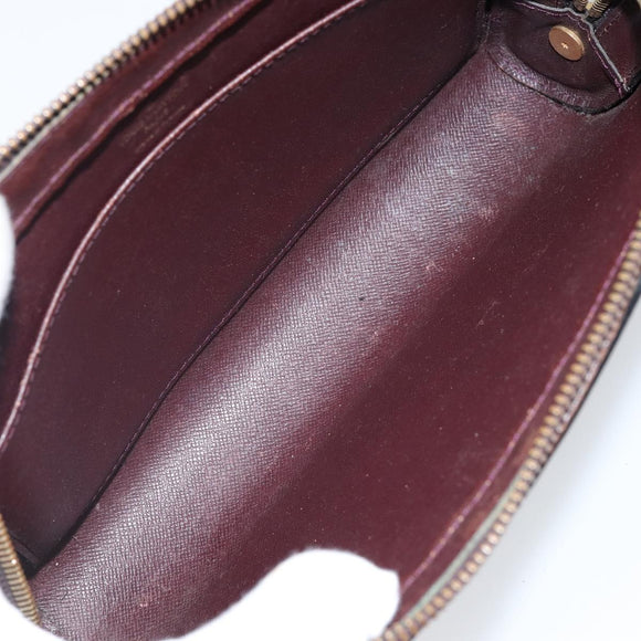 LOUIS VUITTON Taiga Baikal Clutch Bag Acajou M30186 LV Auth 143227