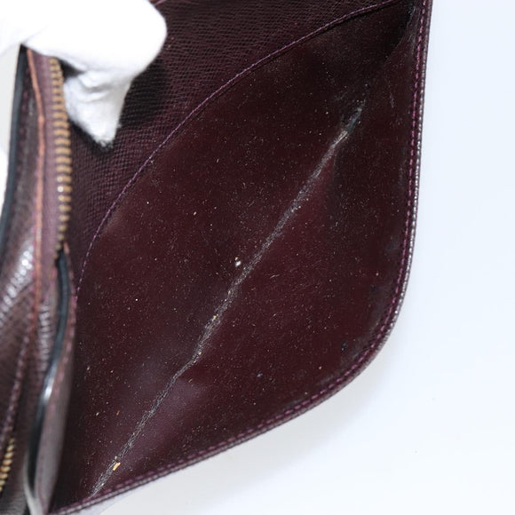 LOUIS VUITTON Taiga Baikal Clutch Bag Acajou M30186 LV Auth 143227