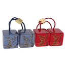 LOUIS VUITTON Hair Tie plastic Blue LV Auth 143232-1