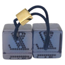 LOUIS VUITTON Hair Tie plastic Blue LV Auth 143232-3