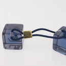 LOUIS VUITTON Hair Tie plastic Blue LV Auth 143232-4