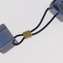 LOUIS VUITTON Hair Tie plastic Blue LV Auth 143232-5