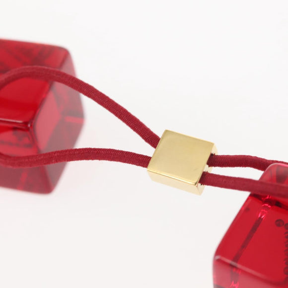 LOUIS VUITTON Hair Tie plastic Blue LV Auth 143232