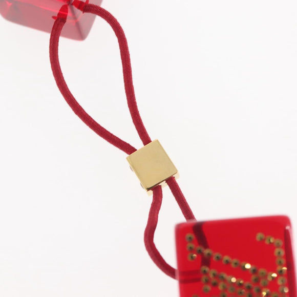 LOUIS VUITTON Hair Tie plastic Blue LV Auth 143232