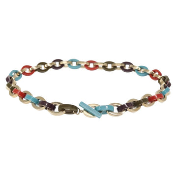 Salvatore Ferragamo Chain Belt plastic Gold Auth 143233