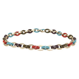 Salvatore Ferragamo Chain Belt plastic Gold Auth 143233 - 0