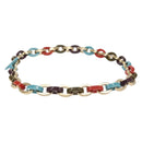 Salvatore Ferragamo Chain Belt plastic Gold Auth 143233-3