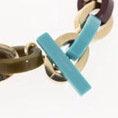 Salvatore Ferragamo Chain Belt plastic Gold Auth 143233-5