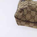 GUCCI GG Canvas Shoulder Bag Beige Silver Auth 143234-9