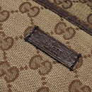 GUCCI GG Canvas Shoulder Bag Beige Silver Auth 143234-17