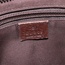 GUCCI GG Canvas Shoulder Bag Beige Silver Auth 143234-18